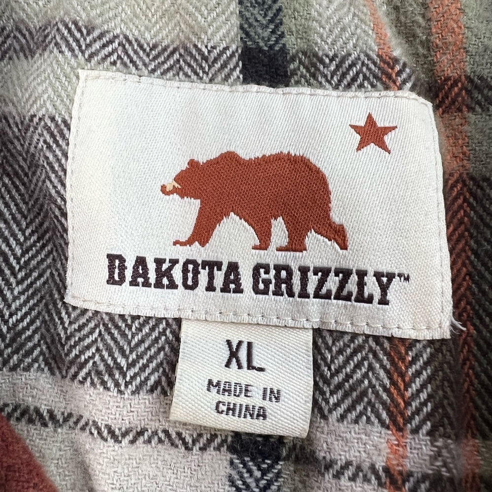 Dakota Grizzly Western Pearl Snap Shacket Mens XL Rust Orange - Picture 5 of 12